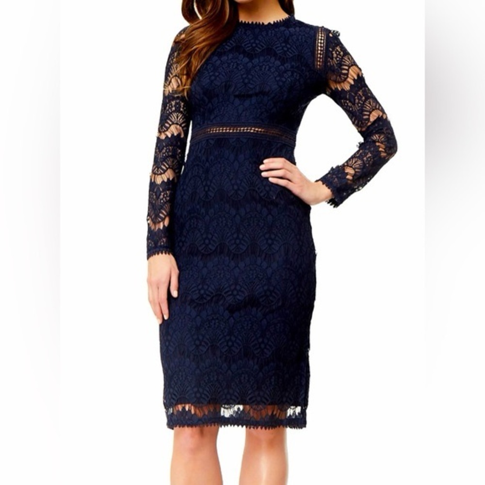 Love By Design Navy Lace Dress